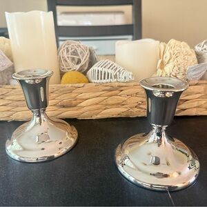 Wm A. Rogers Silver Plated Candlesticks - Set of 2
